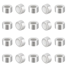 BENECREAT 40Pcs 925 Sterling Silver Spacer Beads, 2mm Faceted Metal Bead Polyhedron Beads Jewelry Findings with 1Pcs Silver Polishing Cloth for Bracelet Necklace Jewelry Making