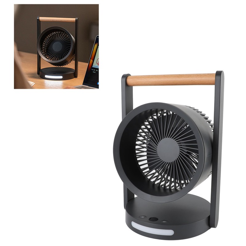USB Desk Fan with Night Light 5 Speeds Quiet Portable