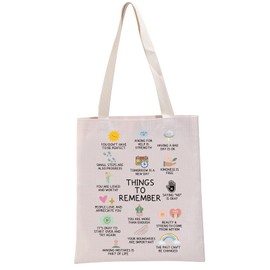 G2TUP Cognitive Behavioral Therapy Gift Things To Remember Tote Bag CBT DBT Handbag Anxiety Relief Gift Social Psychology Gift (Things To Remember TB)