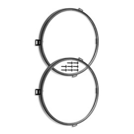 MACHSWON for Jeep Wrangler JK 2007-2017 - 1 Pair 7 Inch Round Headlight Mounting Bracket Ring Headlamp Bracket Bezels Cover Black