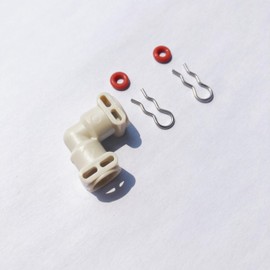 4.0MM Water Thermoblock Connector for Jura Fully Automatic Coffee Machines ENA, For Delonghi, Fluid Tube For Saeco Coffee Maker (L Shape)