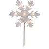 Northlight Lighted Snowflake Christmas Pathway Markers - 14.25" - 5ct