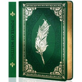 CAGIE Vintage Journal for Women, 320 Pages Hardcover Notebook, A5 College Ruled Journals for Writing (Dark Green, A5)
