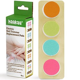 haakaa Baby Nail Trimmer Replacement Pads Electric Baby Nail Grinding Heads for Standard Electric Kid Nail Trimmer Suits to Newborn Infant Toddler 4pcs