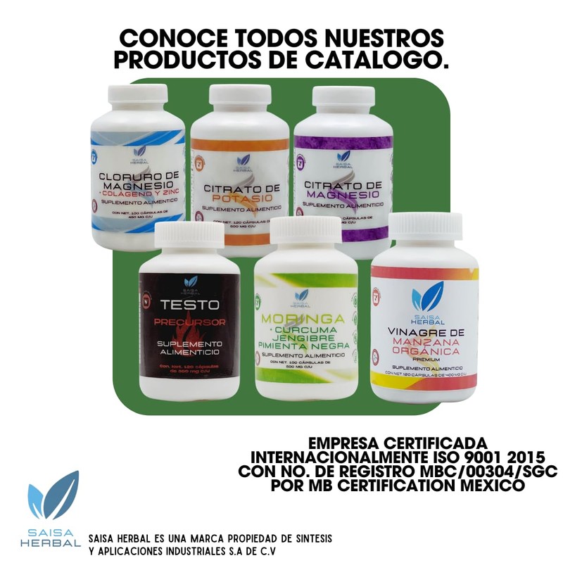 Moringa Orgánica 100% Pura bolsa con 100 cápsulas