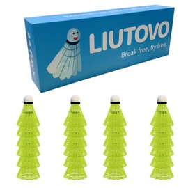 LIUTOVO 24 Packs Nylon Badminton Shuttlecocks Birdies Nylon Feather Shuttlecocks Badminton Birdies Great Stability ＆ Durability Indoor Outdoor Sports Hight Speed Training Badminton Balls