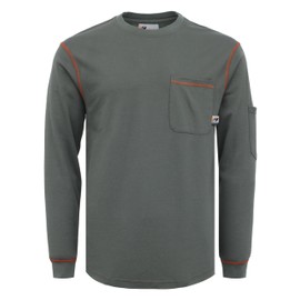 VATRENUS FR Shirts Crewneck 5.5oz Lightweight Flame Resistant 100% Cotton Men's Pre-Washed Fire Retardant Workwear