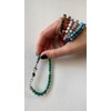 10:10 Stainless Steel Bracelet and 6 mm Turquoise Stones Bracelet