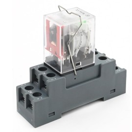 EATAKWARD AC 110V Electromagnetic Power Relay, 10A DPDT 8 Pin Electromagnetic Power Relay with Socket for Engine Control of Automobiles Elevator Refrigerator