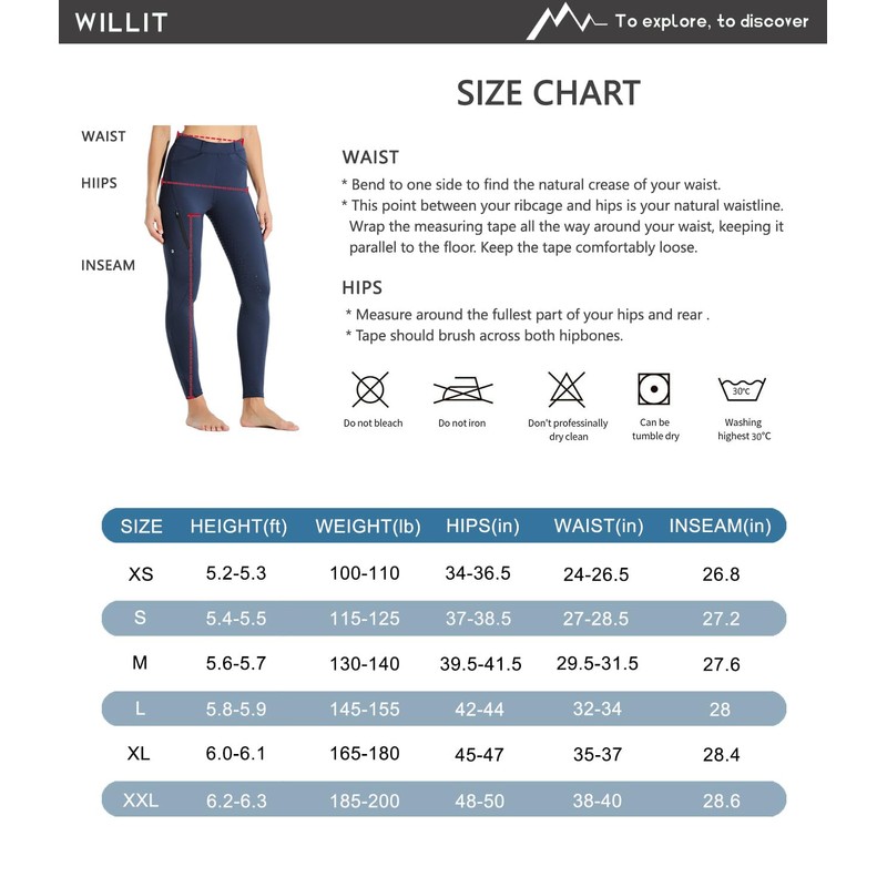 Willit - Pantalones de equitación para Mujer, con Asiento Completo,