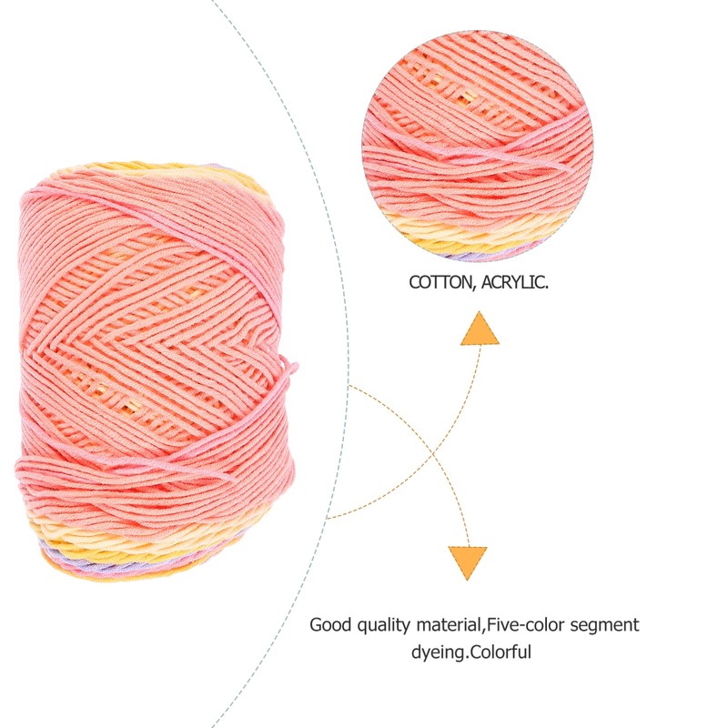 SEWACC 1 Roll Strand Rainbow Cotton Rope for DIY Crafts