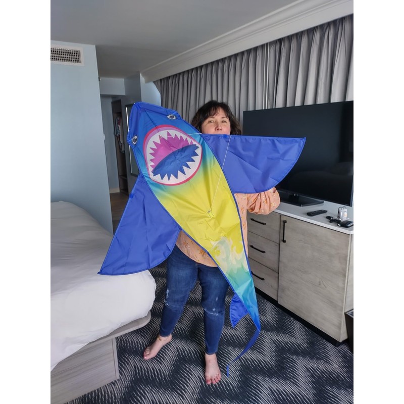 HONBO Large Shark Kites for Kids & Adults, Easy to