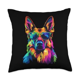 German Shepherd Lovers Pop Art Sunglasses German Shepherd Throw Pillow