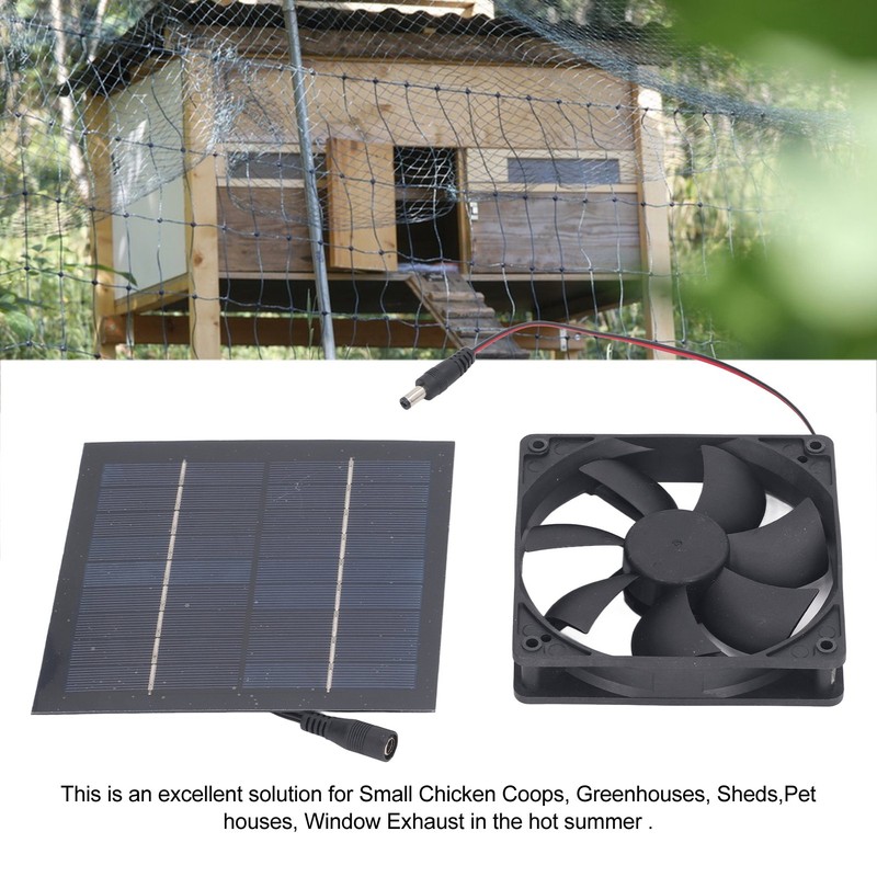 Solar Panel Fan Kit 20W IP65 Waterproof for Outside Small