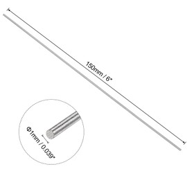 uxcell 5pcs Round Steel Metal Rods, 1mm x 150mm High Speed Steel (HSS) Lathe Bar Stock Tool, for Shaft Gear Drill Lathes Boring Machine Turning Miniature DIY Craft