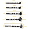 KEWAYO 3-Blade Woodworking Counterbore Bit Set, Woodworking Drill Bit Set,