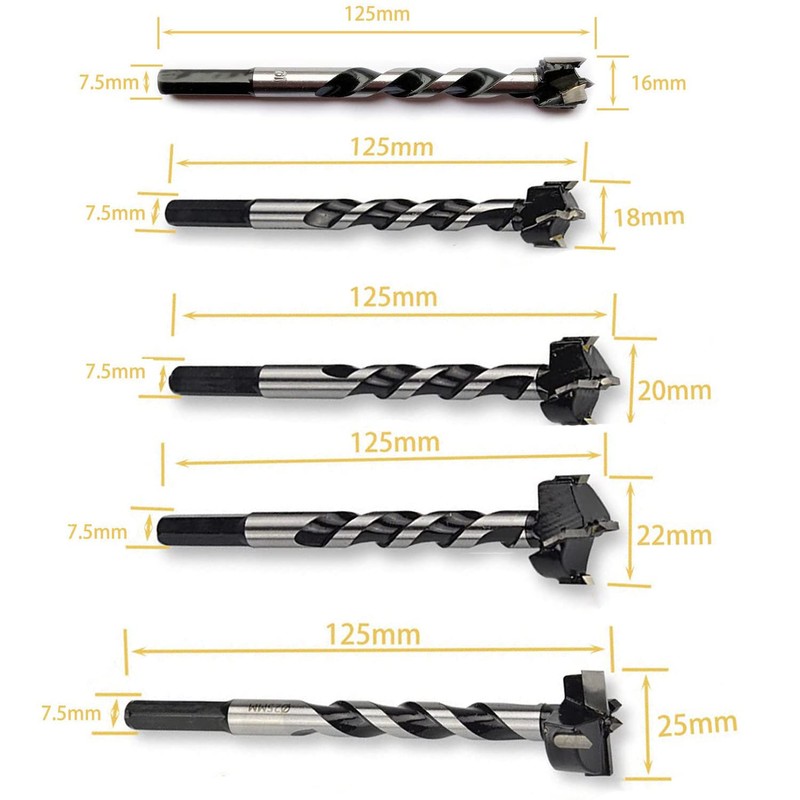 KEWAYO 3-Blade Woodworking Counterbore Bit Set, Woodworking Drill Bit Set,