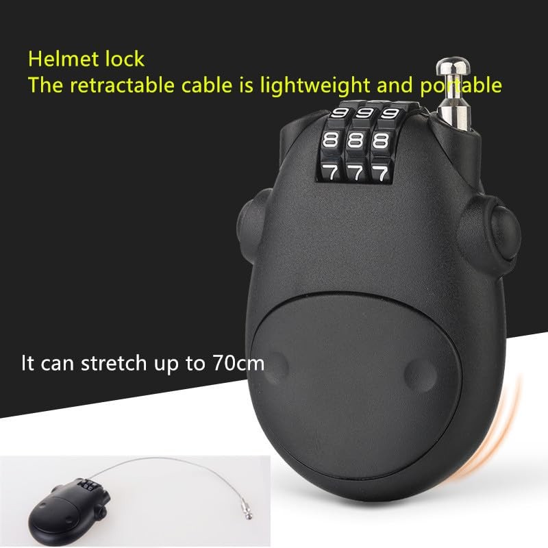 Anti-Theft Telescopic Wire Lock, 3 Position Combination Cable Padlock,Security Password