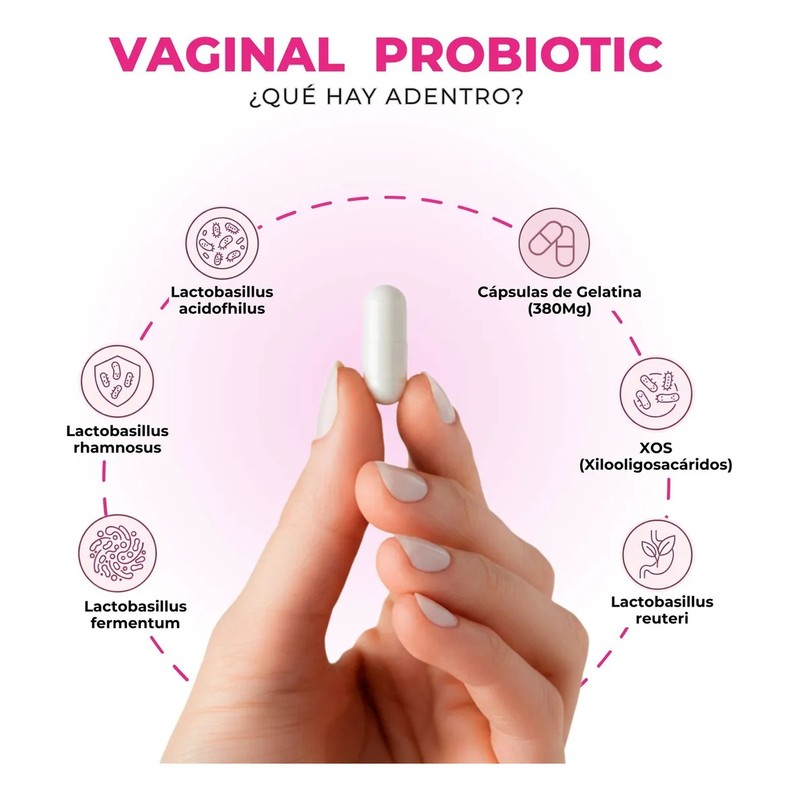 Probiótico Vaginal NuvaLab con Prebióticos y XOS para Salud Íntima
