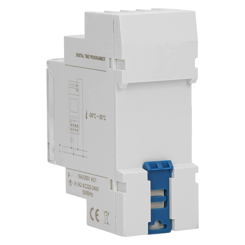 TH-35 LCD Digital Timer, DIN Rail, 1 Channel, 52 Programmes