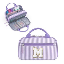 YOOLIFE Estuche para lápices para niña, estuche morado para bolígrafos, regalos de cumpleaños para niñas de 6, 7, 8, 9, 10, 11, 12, 13 años, color mor
