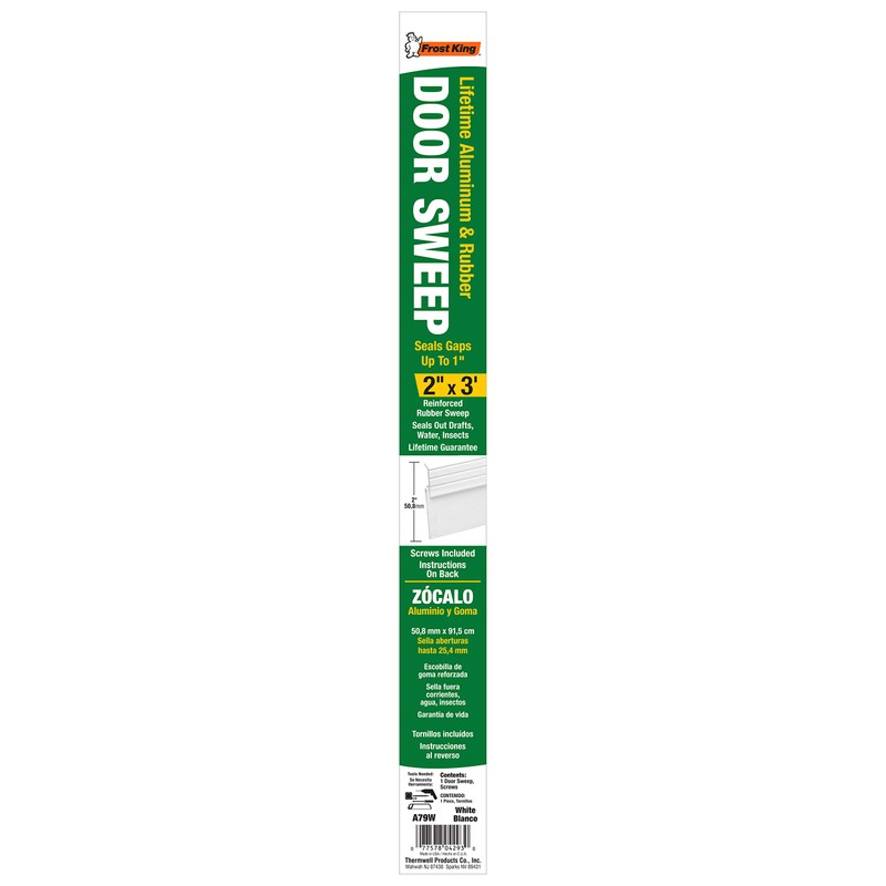 Frost King A79WHA Premium Aluminum and Reinforced Rubber Door Sweep