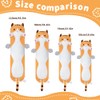 Cute Cat Plush Pillow, Yellow Long Cat Stuffed Animals Soft