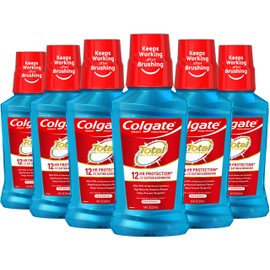 Colgate Total Advanced Pro-Shield Mouthwash, Peppermint, 8.4 Fluid Ounce (Pack of 6)