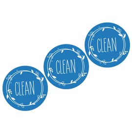 PATIKIL Dishwasher Magnet Clean Dirty Sign, 3 Pack Double Sided Magnetic Indicator Reversible Refrigerator Dish Washer Magnet for Kitchen Organization, Black Blue