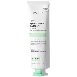 Boka Fluoride Free Toothpaste, Nano Hydroxyapatite Toothpaste, Appropriate for Sensitive Teeth - for Adult Oral Care - Ela Mint Flavor, 4 Fl Oz 1Pk US Manufactured