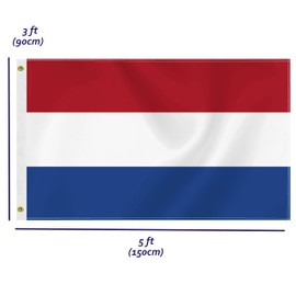 3×5 FT Netherland Flag, Large 75D Holland National Outdoor Banner,Decor For Patio Garden With Brass Gromment