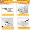 SWINGTEK Fish Grilling Basket, Folding Portable Stainless Steel BBQ Grill