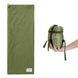 Warm Weather Sleeping Bag - Portable, Waterproof, Compact Lightweight, Comfort with Compression Sack - Great for Outdoor Camping, Backpacking & Hiking - 1.49lb 75" L x 30" W Fits Kids and Adults