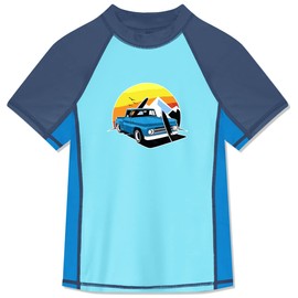 BesserBay Sun Protective Rash Guard Quick-Dry Swimming Sun Shirt for Boys 11-12 Years