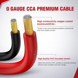 Nilight Jumper Cables for Car Battery 0 Gauge 20 FT Booster Cable Heavy Duty 1000 A CCA with Carrying Bag Jump Start Emergency Kit Pickup Truck RV Vans SUV
