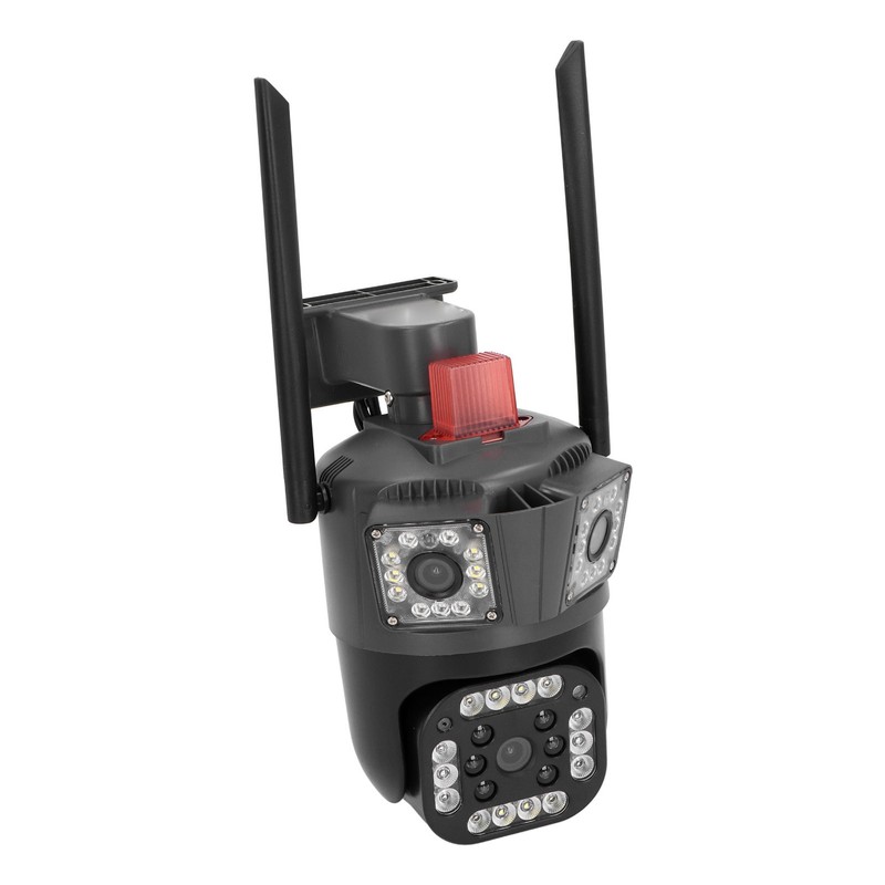 Outdoor 3 Lens Security Camera IP66 Waterproof 2 Way Talk