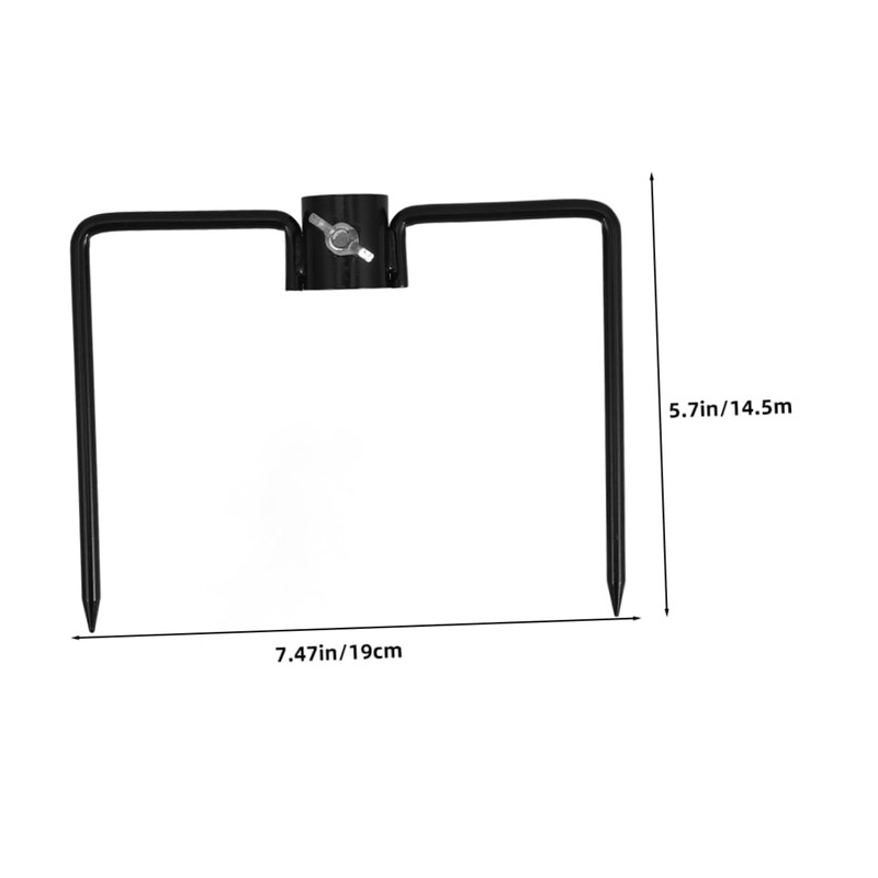 Mipcase Ground Pole Stabilizer: Heavy Duty Iron Stake Base -