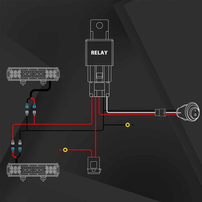 Willpower Universal LED Light Bar Wiring Harness Kit 12V On/Off