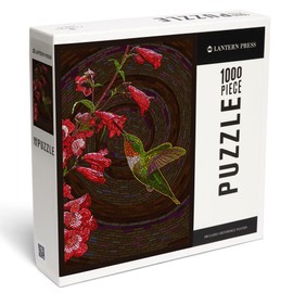 Lantern Press Made in USA Puzzle for Adults - 1000 Pieces, Reference Poster, Premium Box, Hummingbird, Paper Mosaic