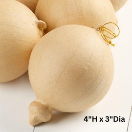 Paper Mache Ornaments - Pack of 12 DIY Premade Papier Mache 3 inch Ornament Balls to Paint Decoupage and Decorate for Christmas Tree Decorating by Factory Direct Craft