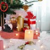 Cabilock 12Pcs Mini Christmas Sleigh Plastic Santa Sleigh Reindeer Car