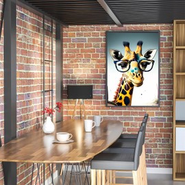 Worihut 5D Diamond Painting Kits for Adults, Cute Giraffe DIY Full Round Diamond Art with Accessories & Tools,Wall Decoration Crafts for Home Wall Decor 12x16 Inch