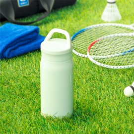 Atlas ARSP-351WH Water Bottle, 11.8 fl oz (340 ml), White, For Sports Drinks, Thermal, Cold Insulated, Vacuum Insulated, Airlist Sports