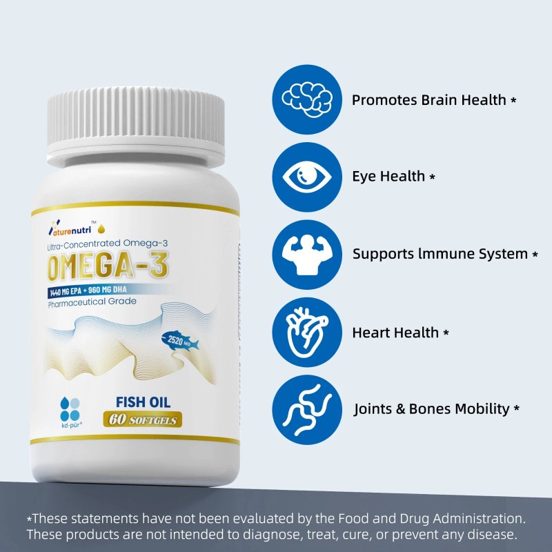 Naturenutri 2 Pack Omega-3 Fish Oil 2400mg (EPA+DHA) - 120