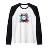 Cool Alarm Clock Design Raglan Baseball Tee