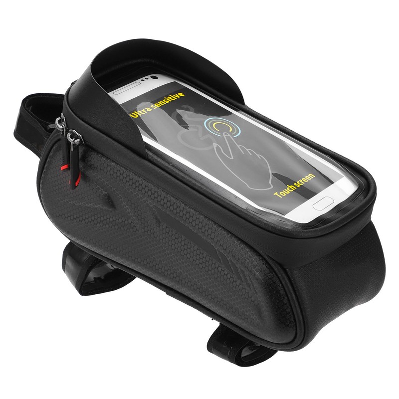 Bike Phone Front Frame Bag Waterproof Reflective Bicycle Phone Mount
