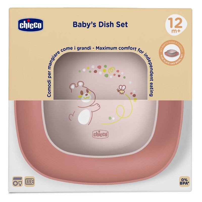 Chicco Kids Crockery Set, Weaning Bread Dough Set with 1