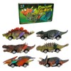 DINOBROS Dinosaur Toy Pull Back Cars,6 Pack Dino Toys for