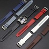 Juntan 20mm 22mm Curved End Silicone Watch Band, Rubber Breathable
