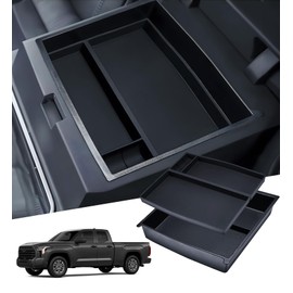 Katorn Center Console Organizer Tray Storage Box for Toyota Tacoma 2025 2024, Interior Accessories Armrest Insert Tray Storage Box for 24 25 Tacoma, Black